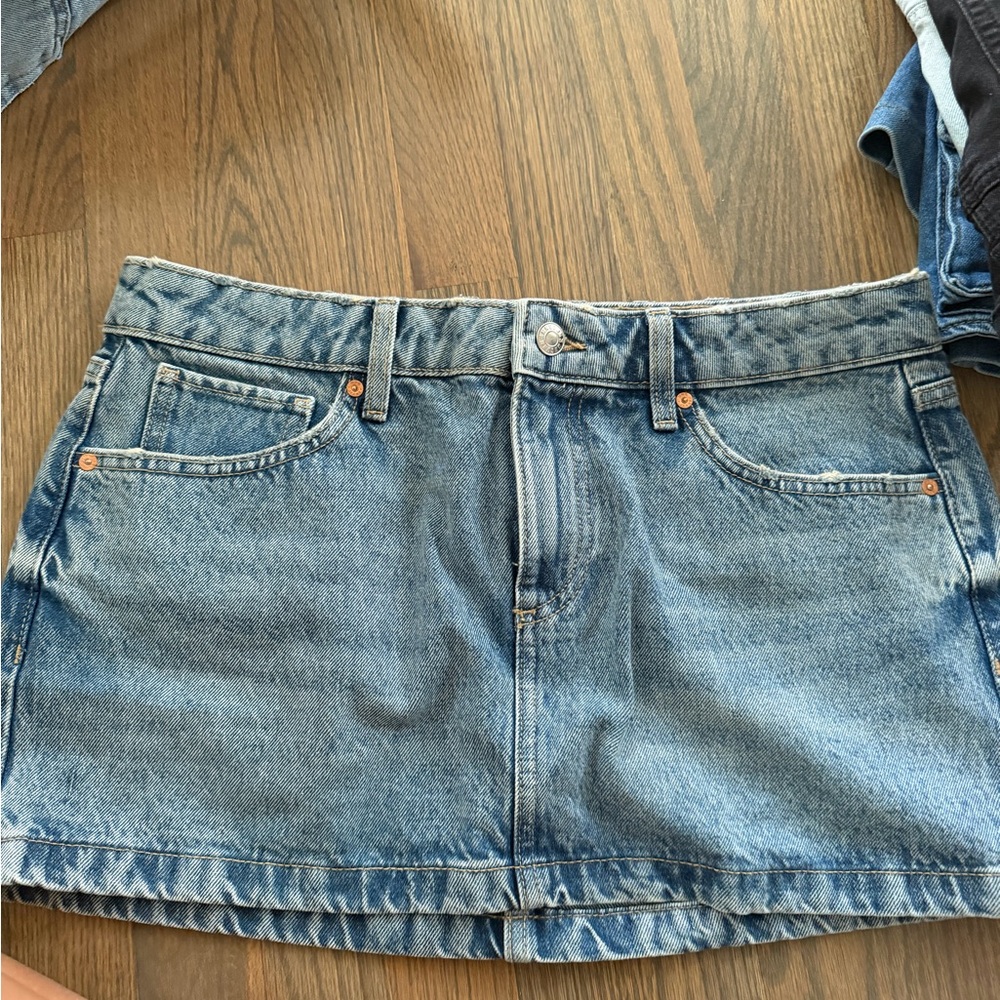 Mango Blue Denim Skirt